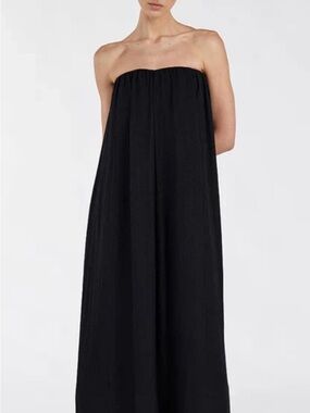 Dissh strapless Black Maxi Dress